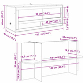 Terrarium brązowy 100 x 40 x 90 cm OSB