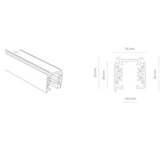 SZYNO-PRZEWODY UNIWERSAL TRACK, 3 FAZOWA, BLACK/WHITE CZARNY/BIALY