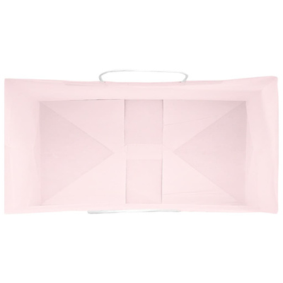 Torby papierowe 250 szt. z uchwytami Różowe 32x17x44 cm