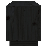 vidaXL Szafka pod TV, czarna, 105x34x40 cm, lite drewno sosnowe