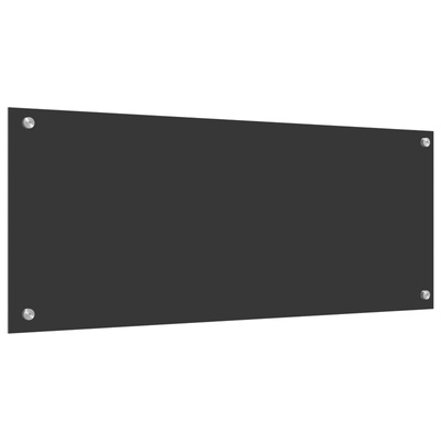 Panel kuchenny Ciemnoszary 100 x 40 cm szkło hartowane