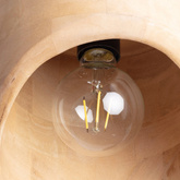 Lampa Wisząca z drewna z mango ?19cm E27 Abruzzo Fagioli