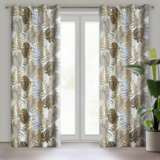 Zasłona Korfu brązowa 140x250