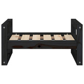 vidaXL Legowisko dla psa, czarne, 55,5x45,5x28 cm, lite drewno sosnowe