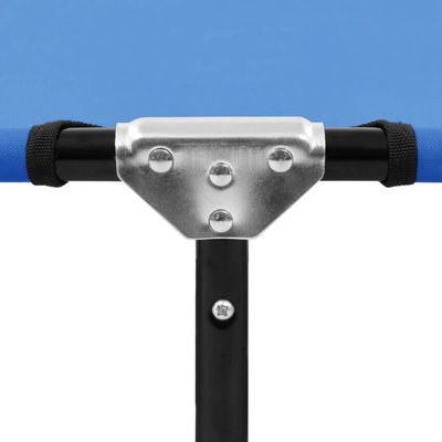 vidaXL Składany leżak, niebieski, stal