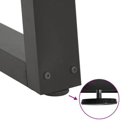Nogi do stołu jadalnego w kształcie litery V 2 szt. Antracyt 80x(72-73,3) cm Stal