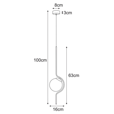 Lampa wisząca K-5335 z serii VELA