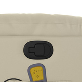 vidaXL Podnoszony fotel masujący, rozkładany, kremowy, ekoskóra