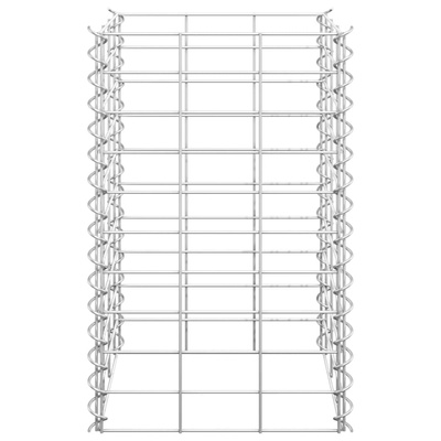 Wysokie donice gabionowe, 3 szt., 30x30x50 cm, żelazo