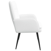 Sofa dwuosobowa Biały 115 x 61 x 87 cm tkanina