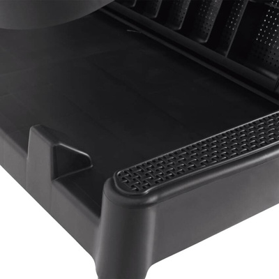 vidaXL Leżak z poduszką, antracytowy, 186x60x29 cm, PP