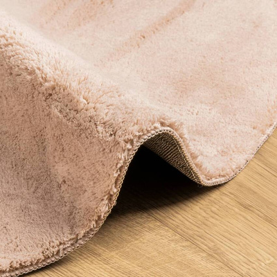 vidaXL Dywan HUARTE z krótkim włosiem, różowy, Ø 100 cm