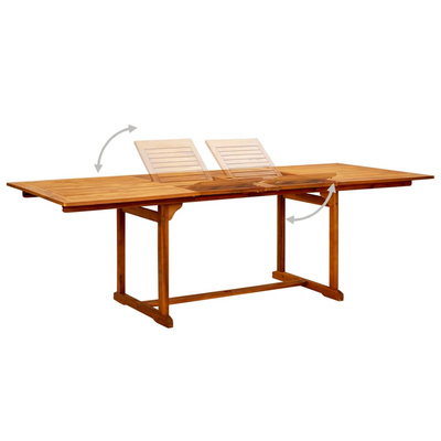 7-częściowy zestaw mebli ogrodowych, lite drewno akacjowe, 160-240 cm