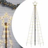 Choinka świąteczna LED z kolcami 220 diod LED Ciepła biel 180cm