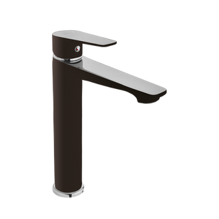 Wysoka bateria umywalkowa Dokos czarna  Invena