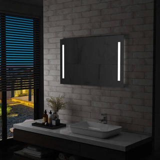 vidaXL Ścienne lustro łazienkowe z LED, 100 x 60 cm
