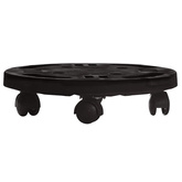 Podstawki pod donicę, z kółkami, 3 szt., 30 cm, czarne, 170 kg