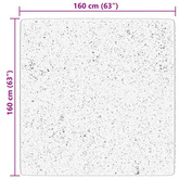 vidaXL Dywan HUARTE z krótkim włosiem, kremowy, 160x160 cm