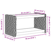 Stolik kawowy Naturalny 70 x 35 x 35 cm Lite drewno mahoniowe