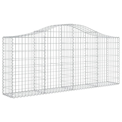 Kosze gabionowe, 20 szt, 200x30x80/100 cm, galwanizowane żelazo