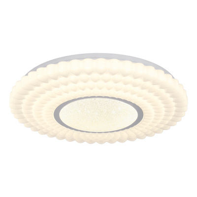 URAN lampa sufitowa plafon 38cm 24W LED 4000K klosz biały+chromowy  13-34250