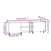 vidaXL Szafka pod TV, biała, 150x30x50 cm, materiał drewnopochodny wariant 4