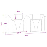 Poduszka na wezgłowie, Viana, brązowa, 120 cm, sztuczna skóra