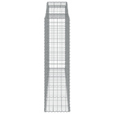 Kosze gabionowe, 4 szt, 300x50x180/200 cm, galwanizowane żelazo