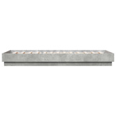 Łóżko z ramą z LED Betonowy szary 80 x 200 cm