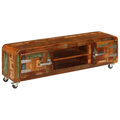 vidaXL Szafka pod TV, 120x30x36 cm, lite drewno odzyskane