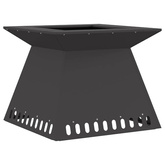 Kominek Czarny 60 x 60 x 50 cm Stal