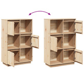 Szafka, 74x35x117 cm, lite drewno sosnowe