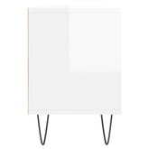 vidaXL Szafka pod TV, wysoki połysk, biała, 150x30x44,5 cm