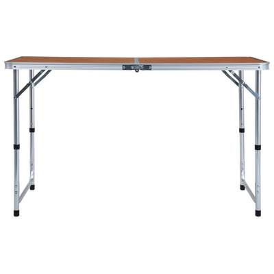 vidaXL Składany stolik turystyczny, aluminiowy, 120x60 cm