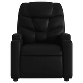 vidaXL Rozkładany fotel masujący, elektryczny, czarny, sztuczna skóra
