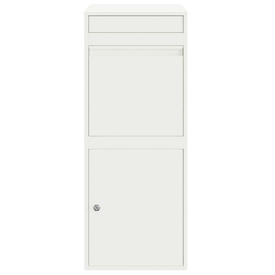 Skrzynka na przesyłki z drzwiami Biały 41 x 38 x 103 cm Stal