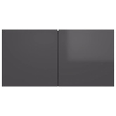 vidaXL Szafka wisząca pod TV, wysoki połysk, szara, 60x30x30 cm