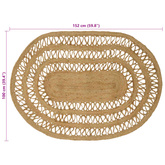 Dywany pokojowe naturalny 100 x 152 cm Juta