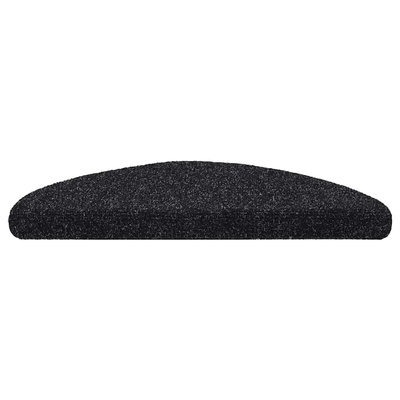 Maty na schody samoprzylepne 10 szt. 56x17x3 cm czarne półokrągłe