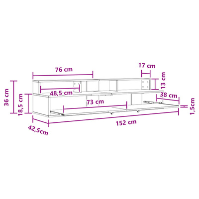 Biurko studyjne Stare drewno 152 x 42,5 x 36 cm