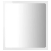 vidaXL Lustro łazienkowe LED, wysoki połysk, białe, 40x8,5x37cm, akryl