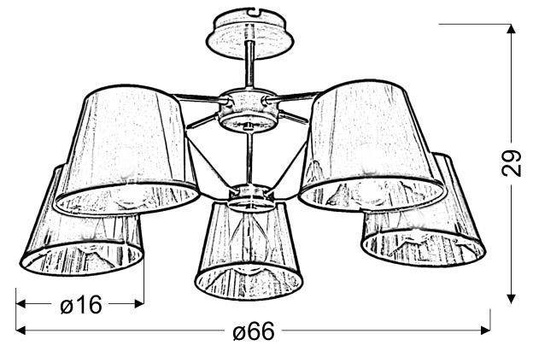 Lampa Sufitowa Wisząca Candellux Cortez 35-54999 E14 Patyna