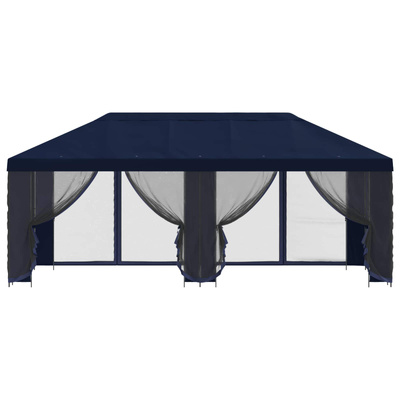 Altana z bokami 6 x 3 m niebieski Poliester i Stal 190