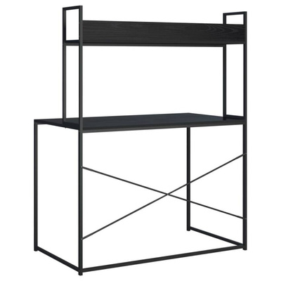 vidaXL Biurko na komputer, czarne 110x60x138cm materiał drewnopochodny