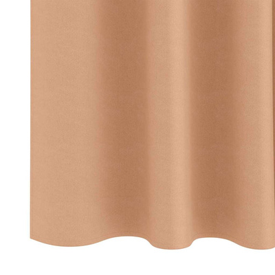Firany blackout z kółkami 2 pcs Jasny Brąz 140 x 140 cm