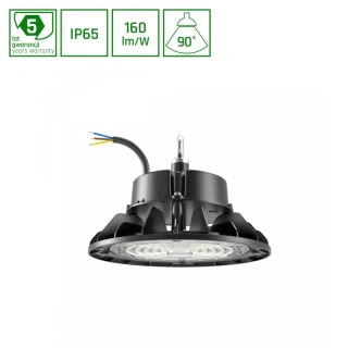 PLATEO 4 HIGH BAY 100W/75W/55W NW 230V 90ST IP65 IK09 220X135MM CZARNY 5 LAT GW. Z REG. MOCY 0-10V
