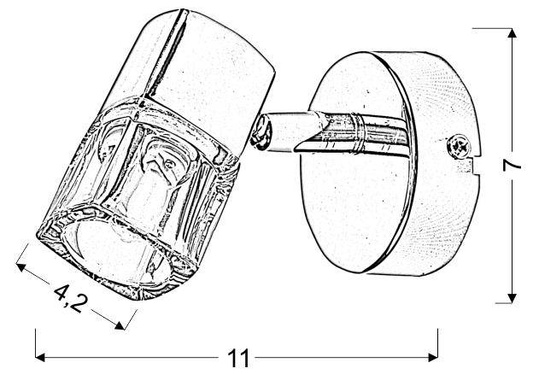Lampa ścienna kinkiet candellux diament 91-19229 g9