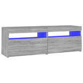 Szafka pod TV z LED, szary dąb sonoma, 120x35x40 cm vidaXL