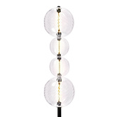 Lampa podłogowa Playa szklana transparentna czarna LED 15W 3000K z kloszami kula