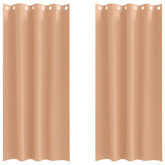 Firany blackout z kółkami 2 pcs Jasny Brąz 245 x 140 cm